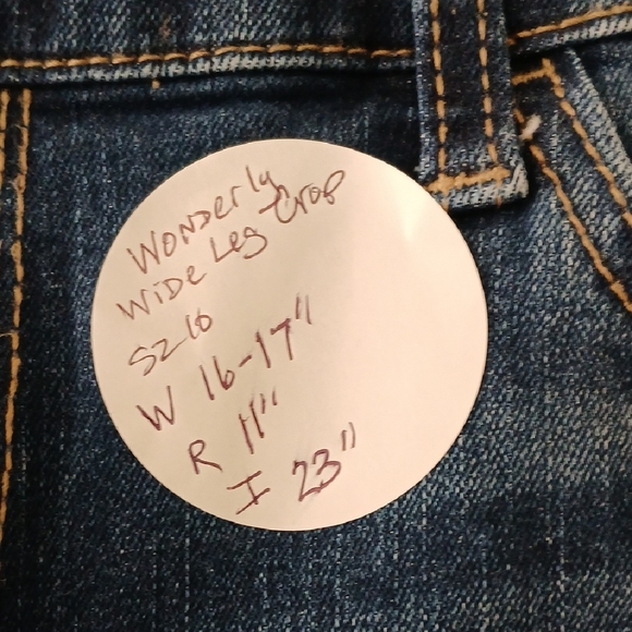 Women's Cropped wide leg Jeans size 10 - Picture 2 of 4